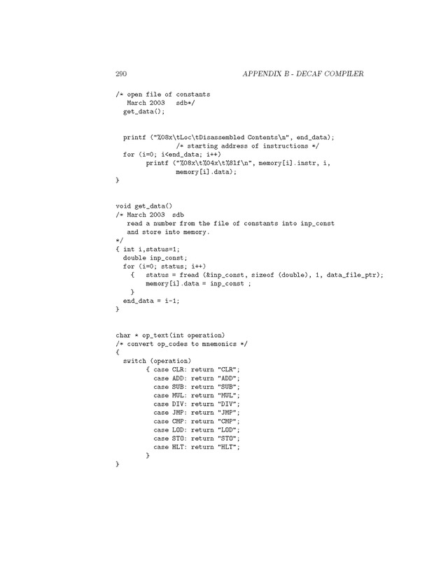 Compiler Design: Theory, Tools, and Examples - Page 290